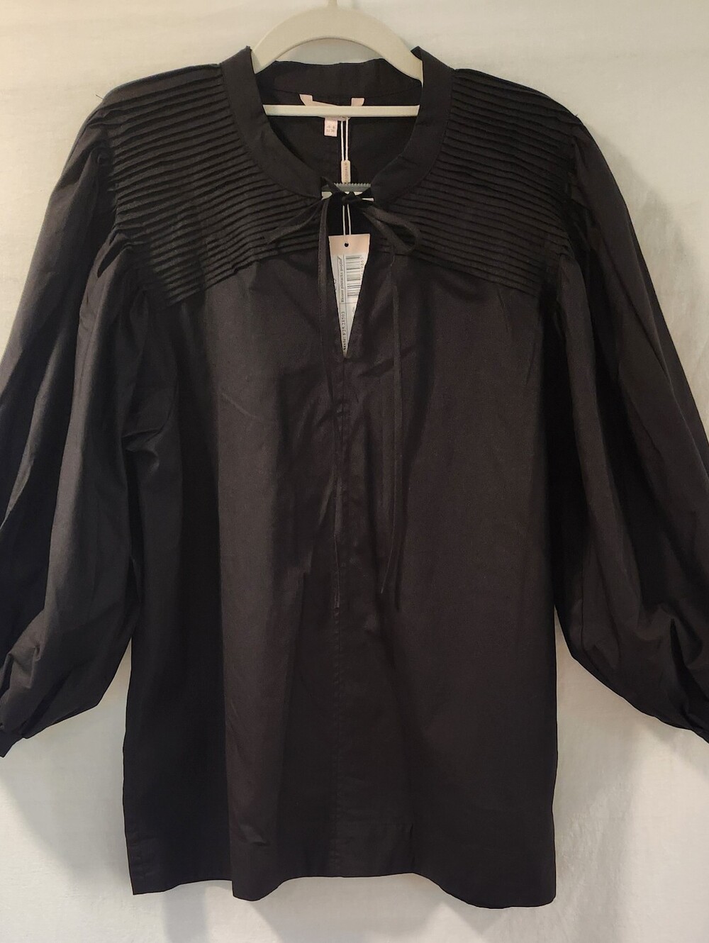 100% Poplin Blouse Black Size 6